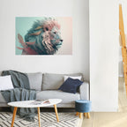 LUMINOUS LION MAJESTY Peel and Stick Horizontal Poster