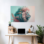 LUMINOUS LION MAJESTY Peel and Stick Horizontal Poster