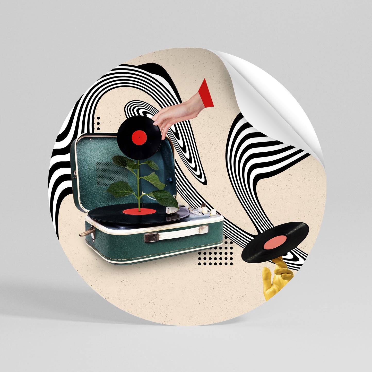 VINYL VARIATION Runder Wandsticker zum Abziehen und Aufkleben