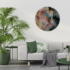 EARTHY MARBLE Round Wall Art