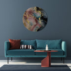 EARTHY MARBLE Round Wall Art