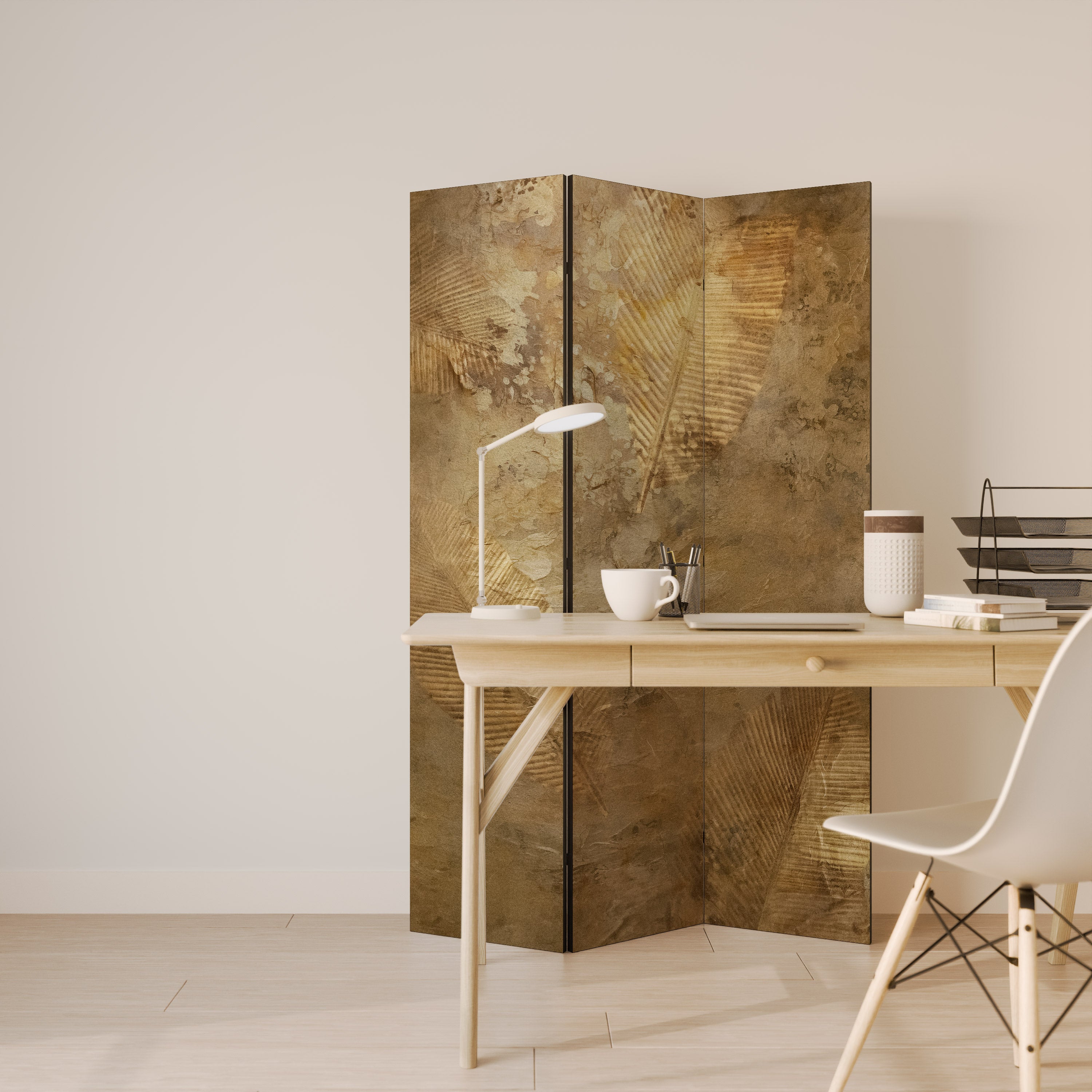 GILDED LEAF CASCADE 3-teiliger Paravent