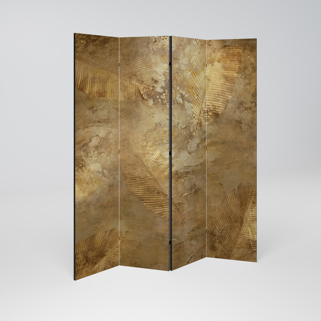 GILDED LEAF CASCADE Dekorativer 4-teiliger Raumteiler
