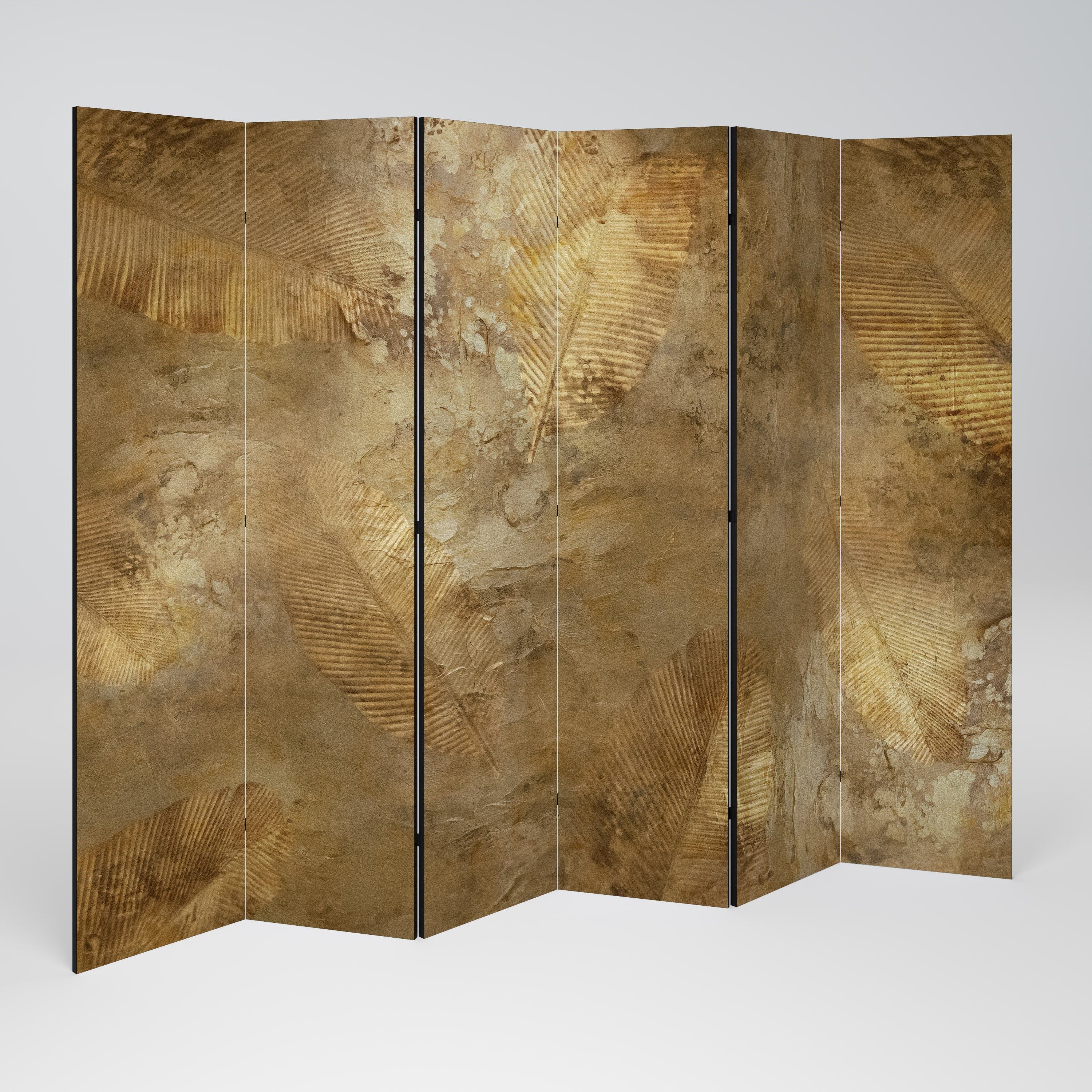 GILDED LEAF CASCADE Dekorativer 6-teiliger Raumteiler