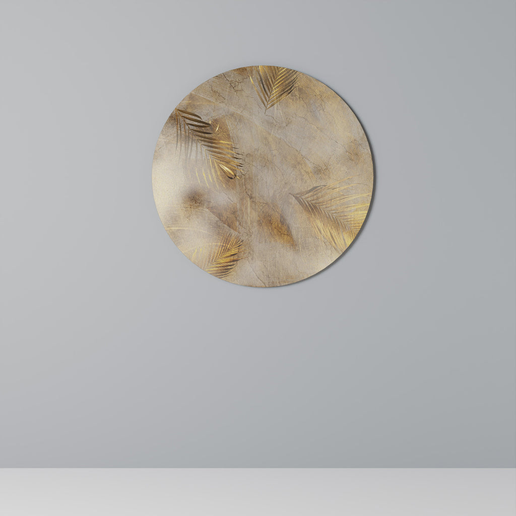 Runde Wandkunst „Leaves of Splendor“