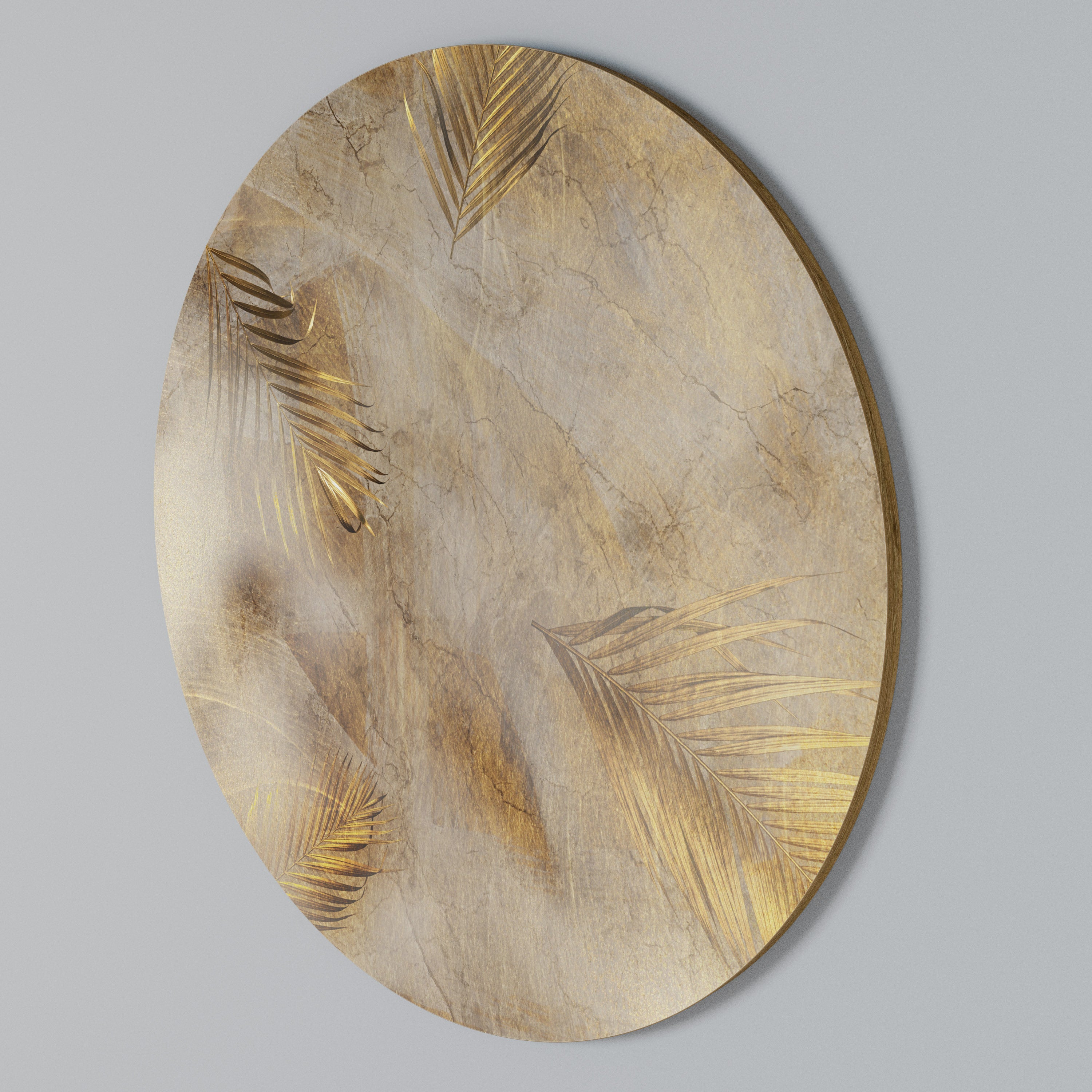 LEAVES OF SPLENDOR Round Wall Art
