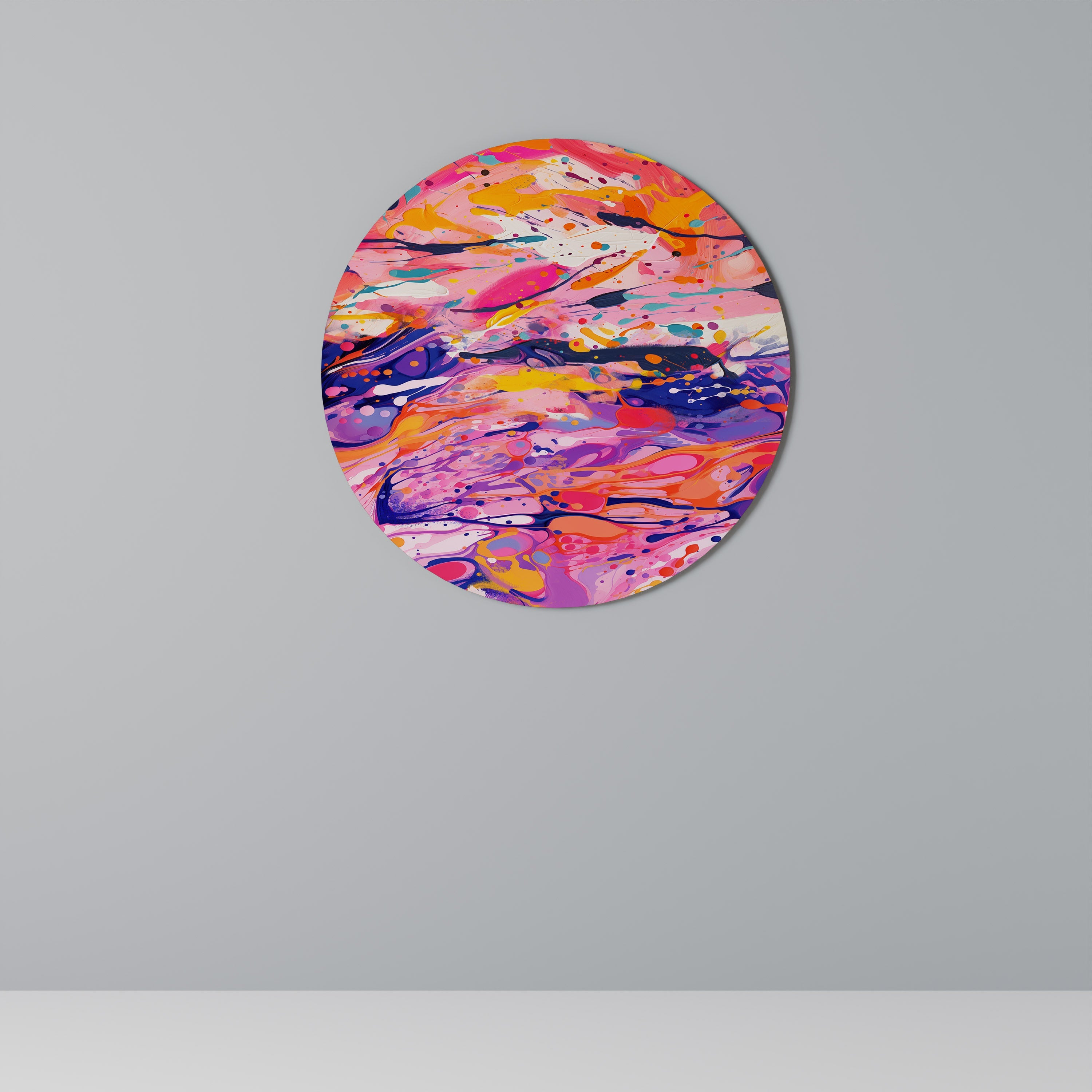 Ausdrucksstarke Echos Runde Wandkunst