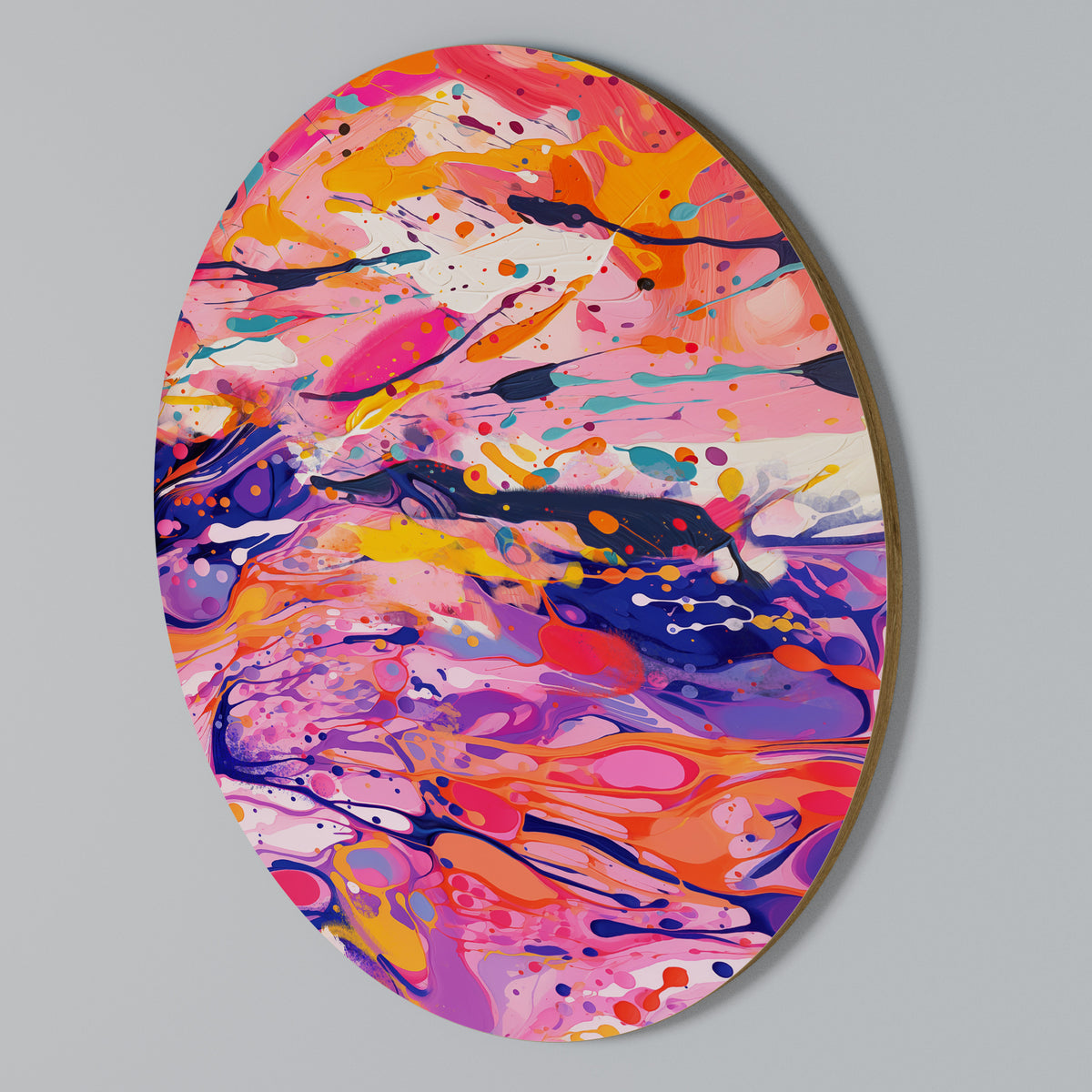 EXPRESSIVE ECHOES Rundes Wandbild