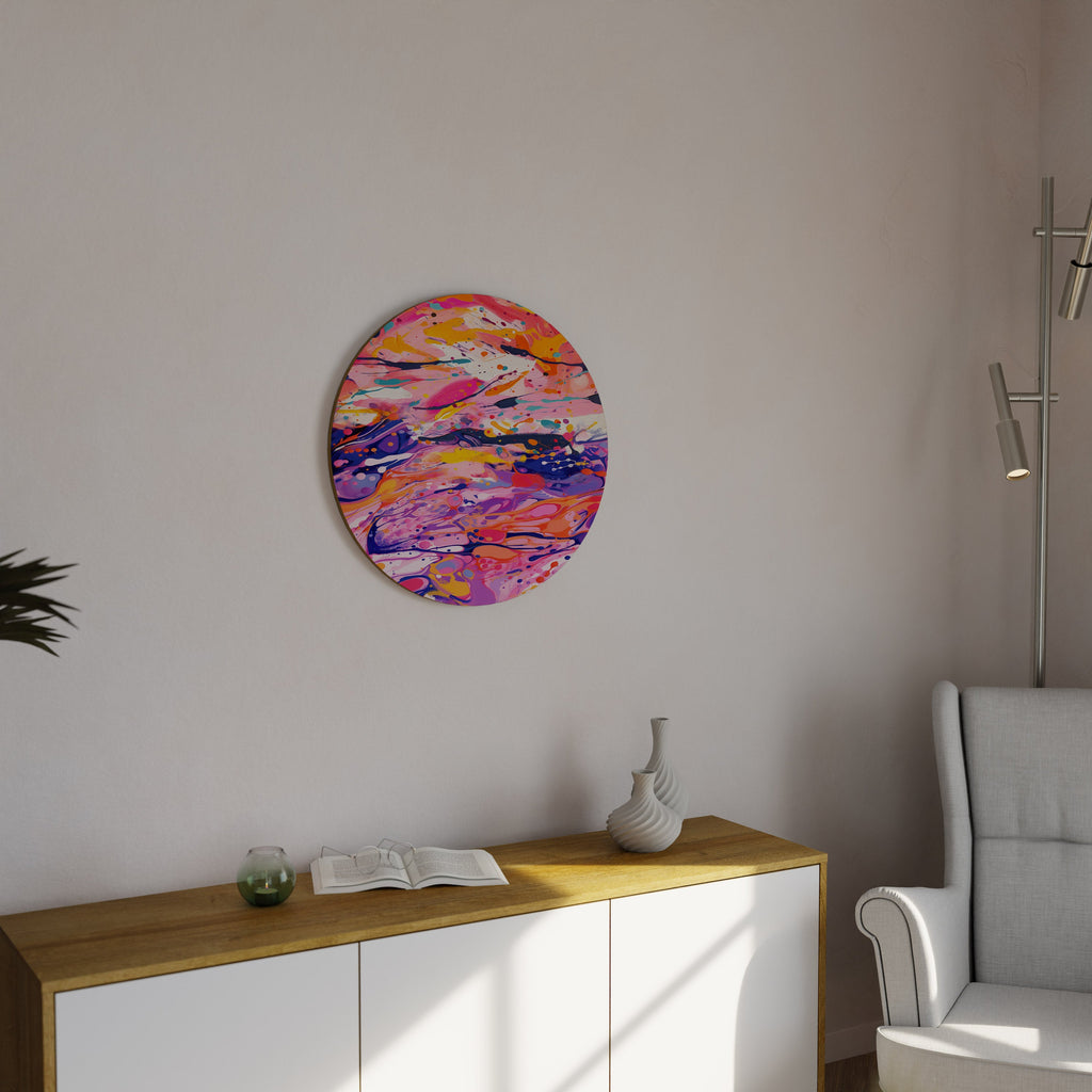Ausdrucksstarke Echos Runde Wandkunst