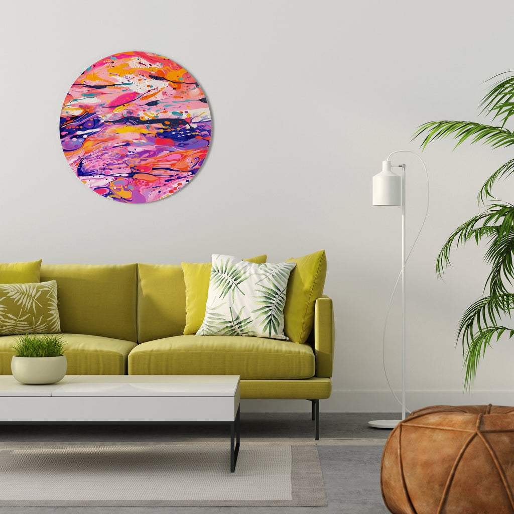 Ausdrucksstarke Echos Runde Wandkunst