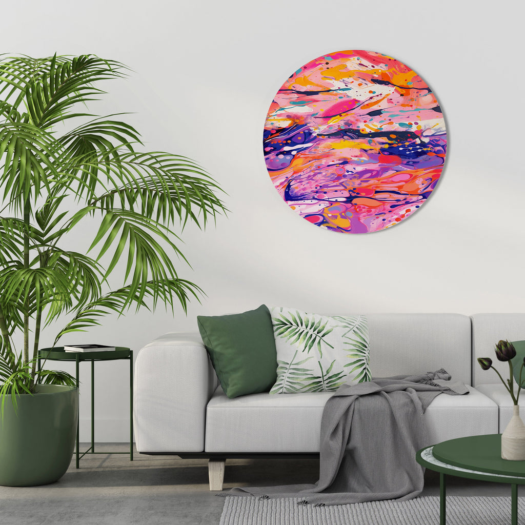 Ausdrucksstarke Echos Runde Wandkunst