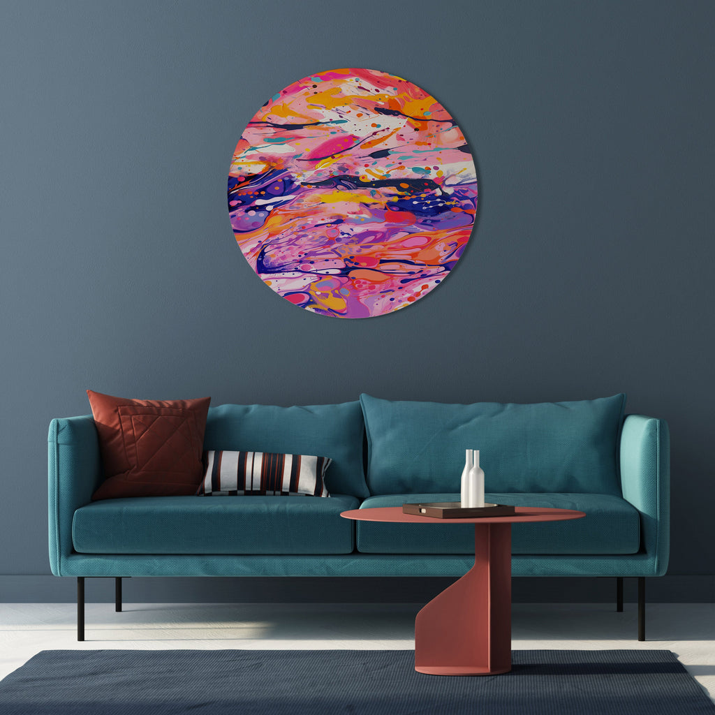 Ausdrucksstarke Echos Runde Wandkunst