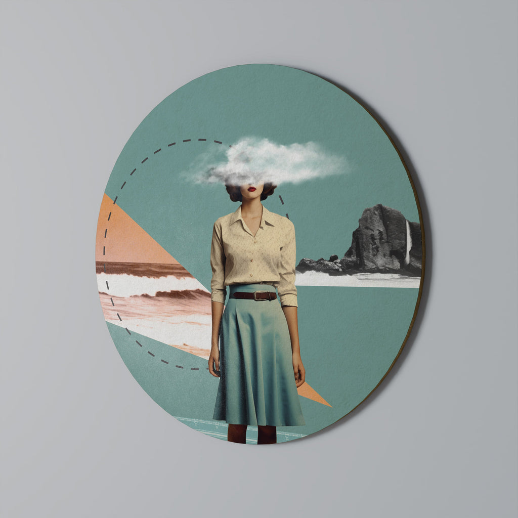 RETRO RESONANCE Runde Wanddekoration Ø 69 cm