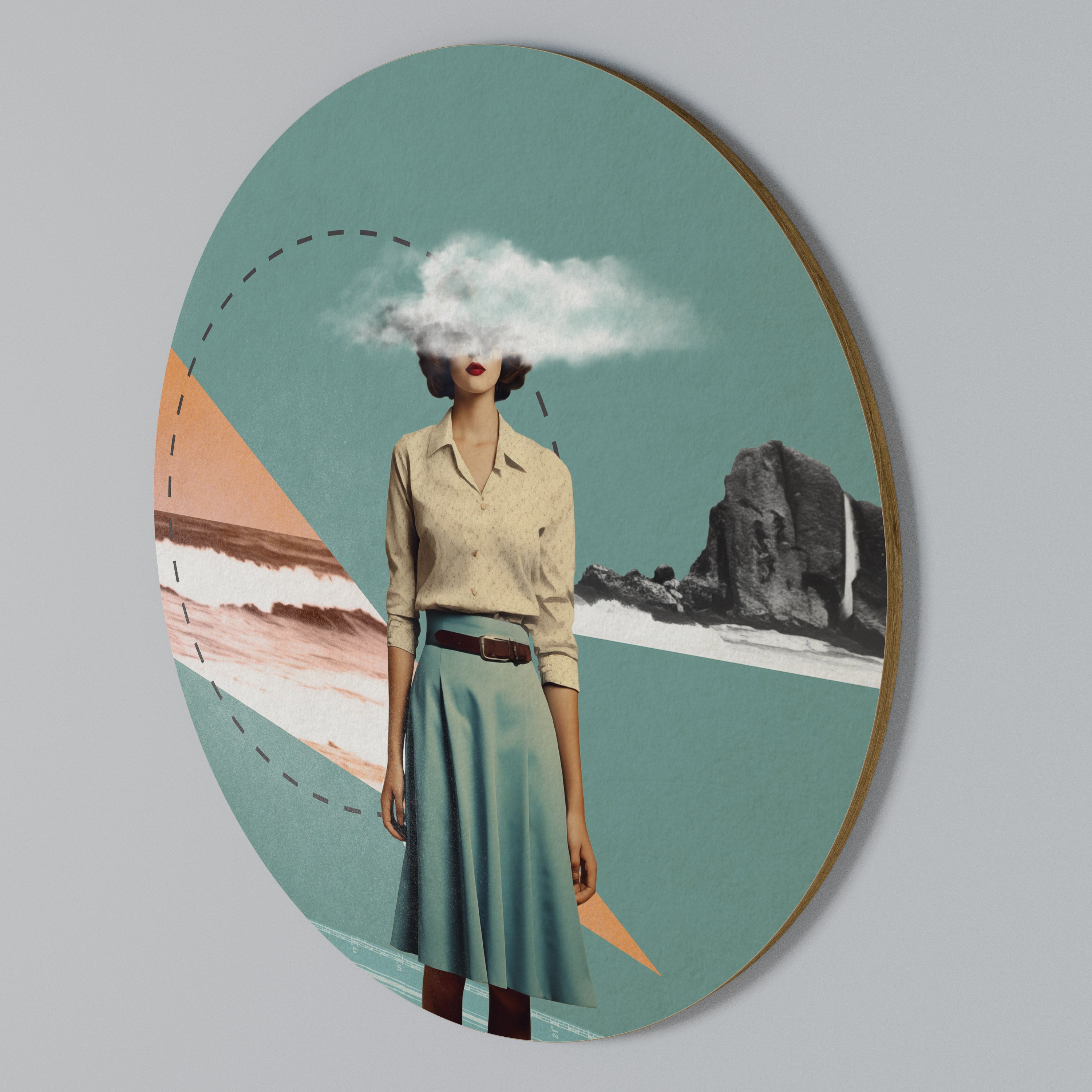 RETRO RESONANCE Rundes Wandbild