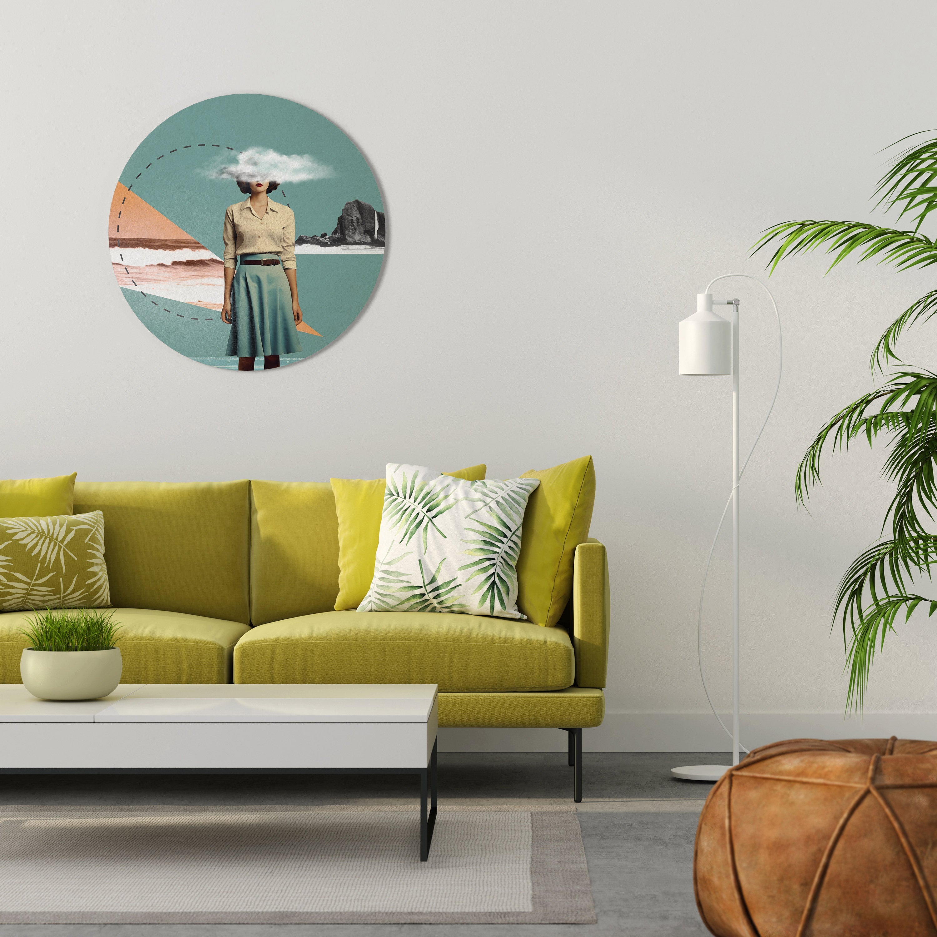 RETRO RESONANCE Runde Wanddekoration Ø 69 cm