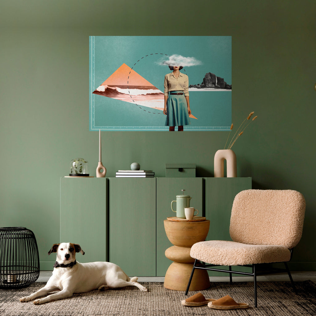 RETRO RESONANCE Horizontales Poster zum Abziehen und Aufkleben