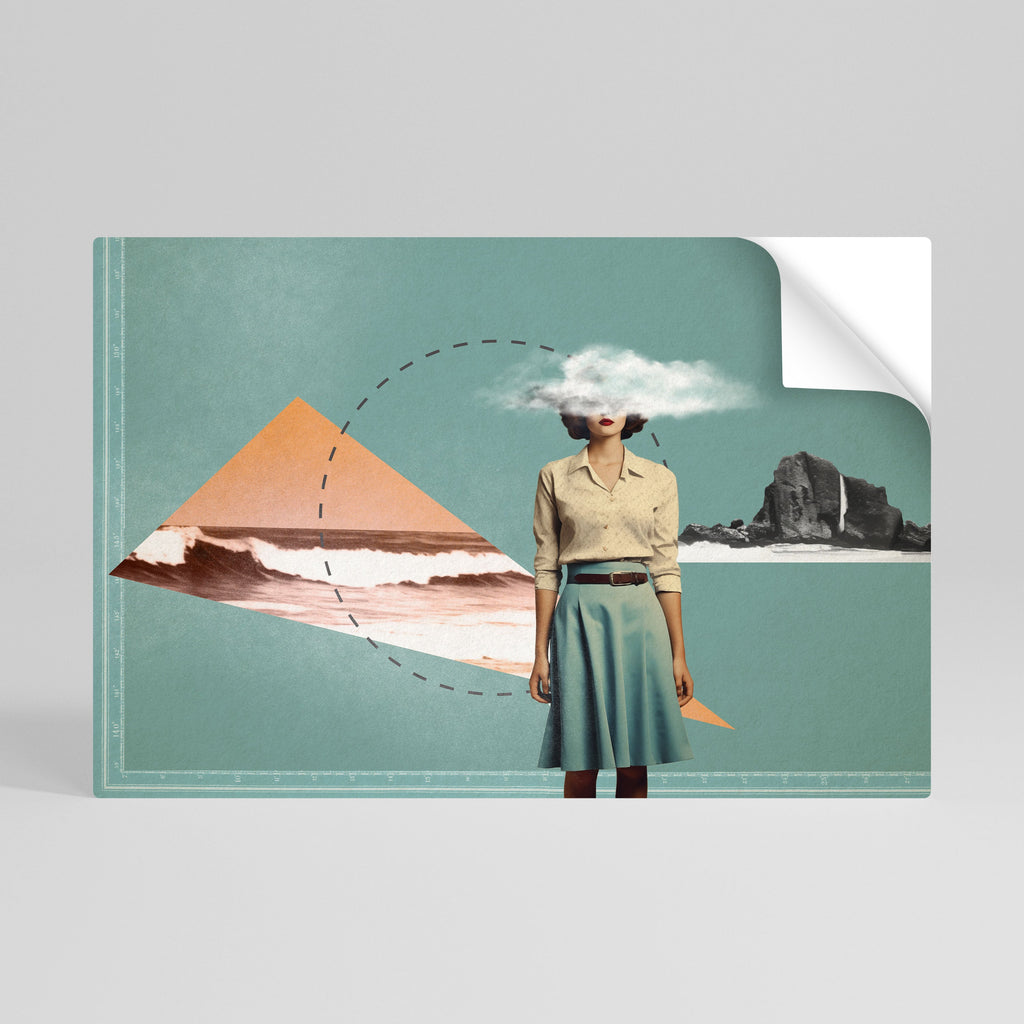 RETRO RESONANCE Horizontales Poster zum Abziehen und Aufkleben