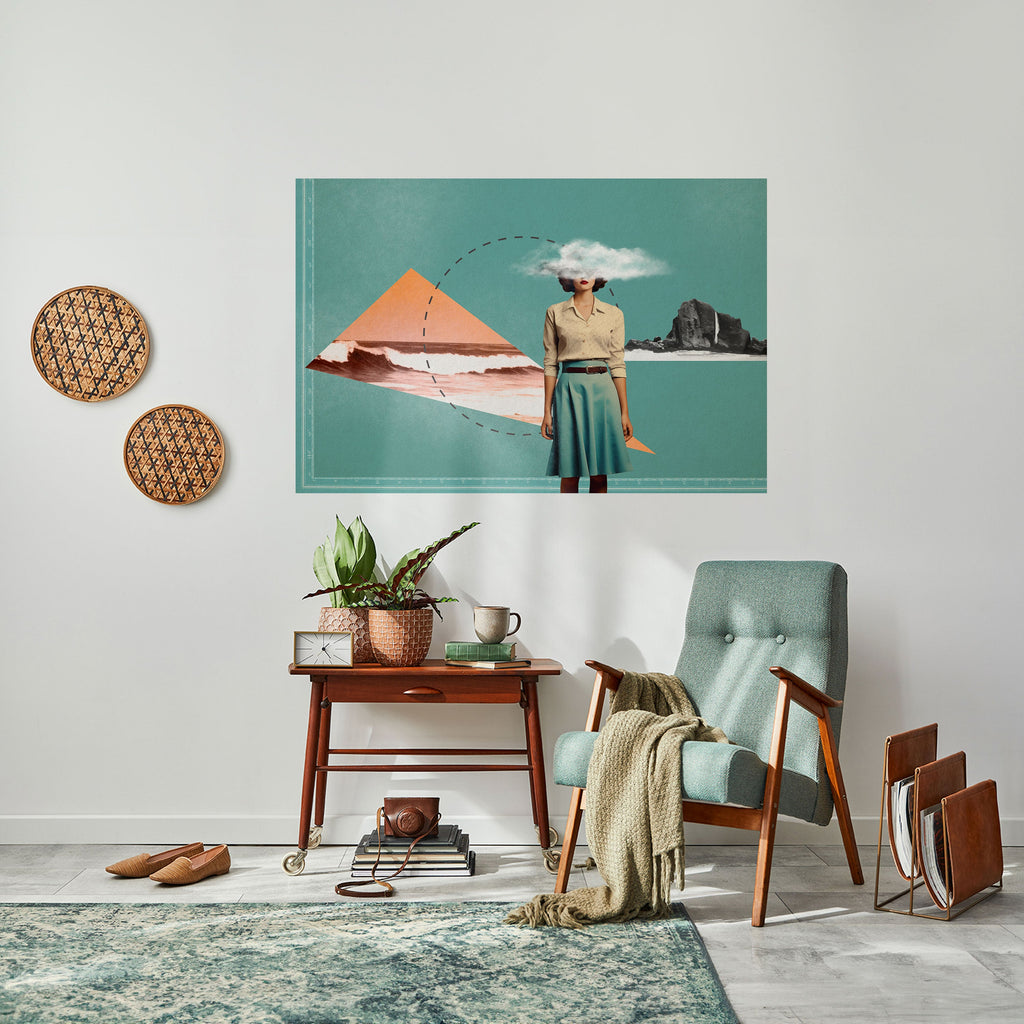 RETRO RESONANCE Horizontales Poster zum Abziehen und Aufkleben