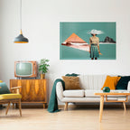 RETRO RESONANCE Selbstklebendes Horizontal-Poster