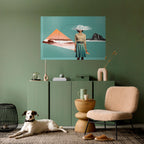 RETRO RESONANCE Selbstklebendes Horizontal-Poster