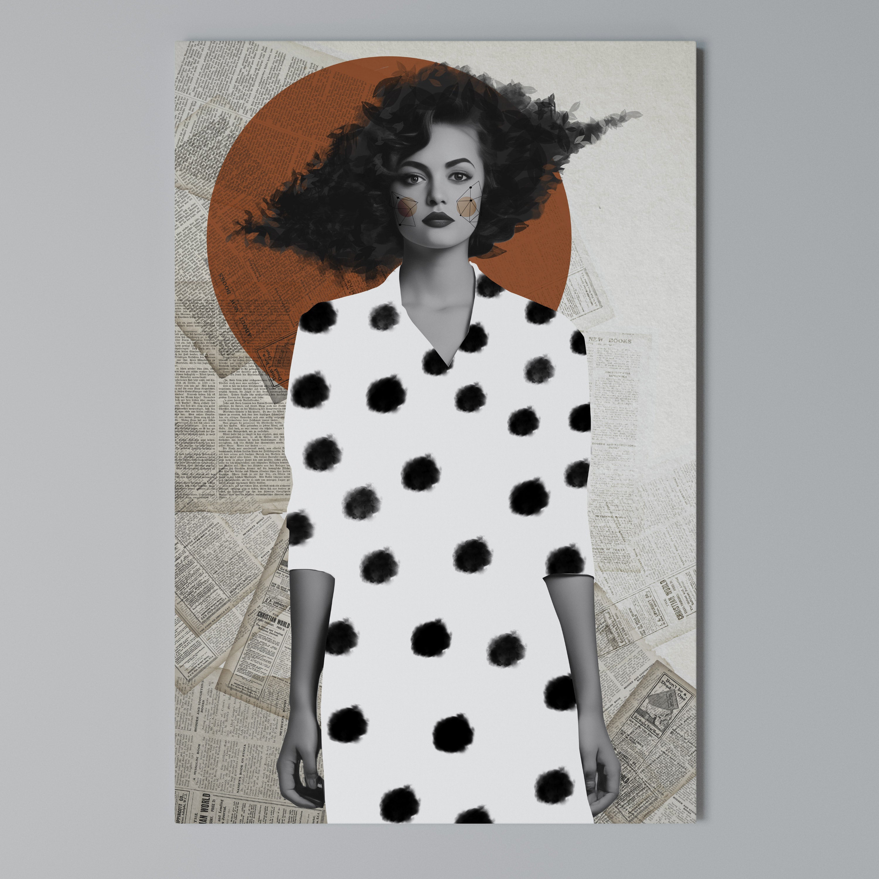 CLASSIC COOL DOTS Vertical Canvas Print