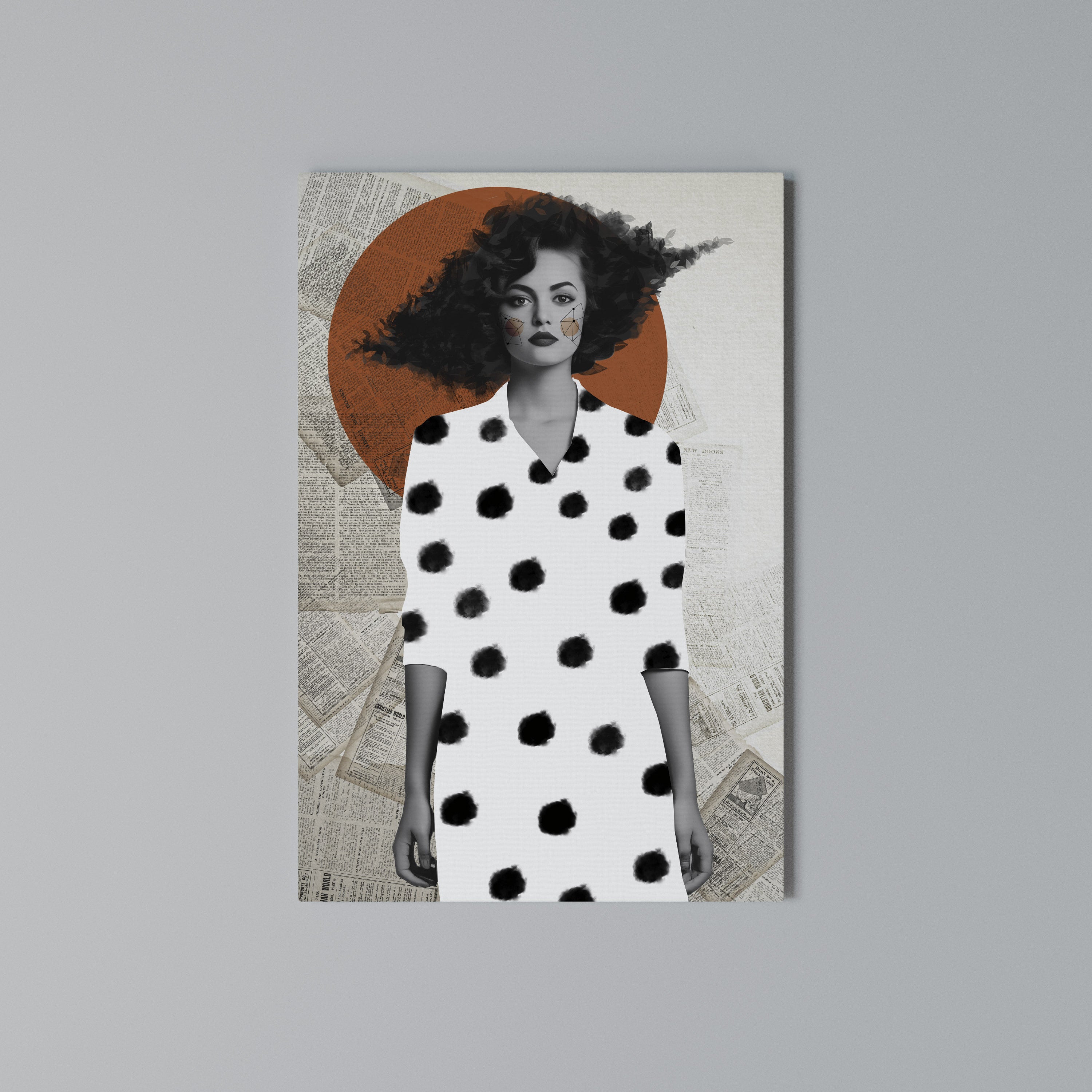 CLASSIC COOL DOTS Vertical Canvas Print