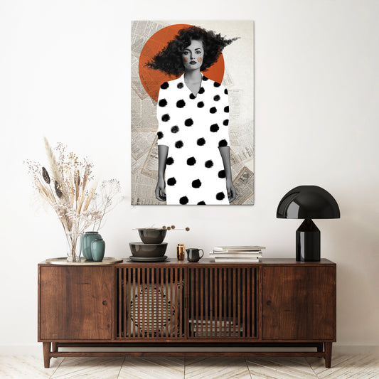 CLASSIC COOL DOTS Vertical Canvas Print