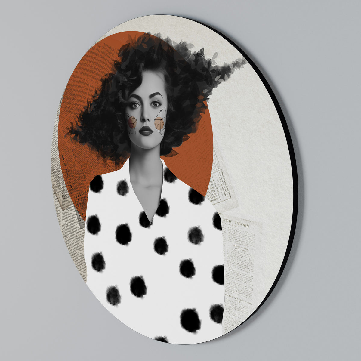 CLASSIC COOL DOTS Rundes Wandbild