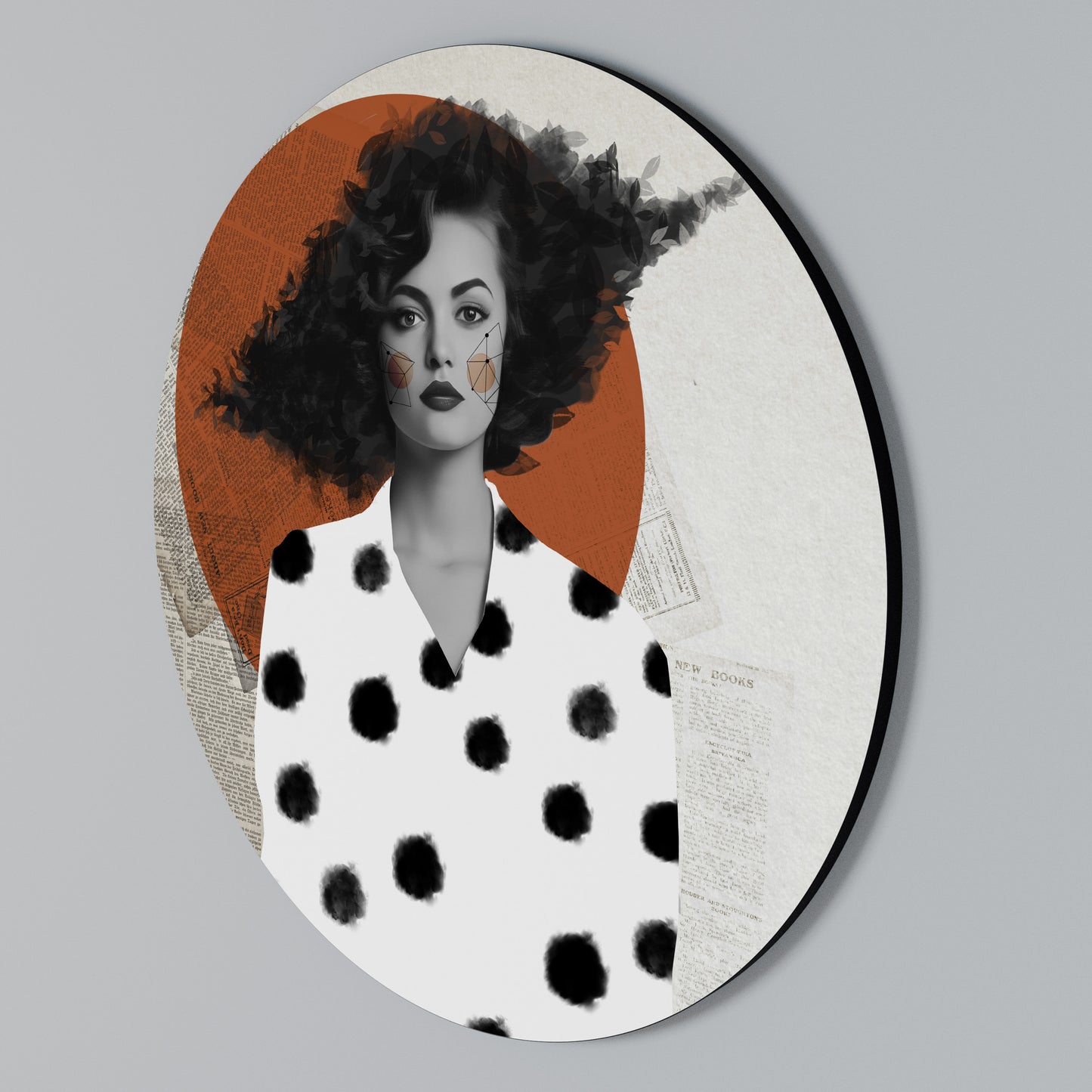 CLASSIC COOL DOTS Rundes Wandbild
