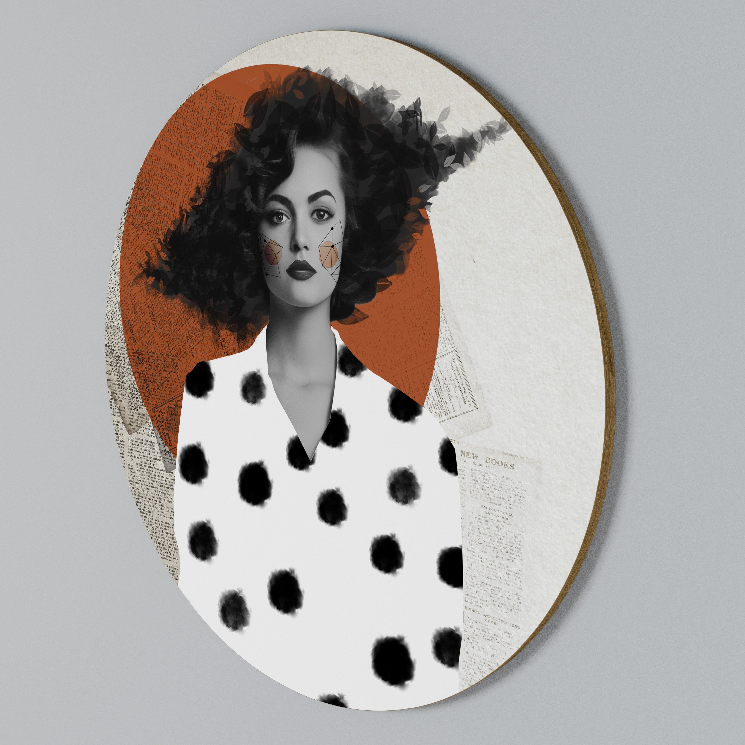 CLASSIC COOL DOTS Rundes Wandbild