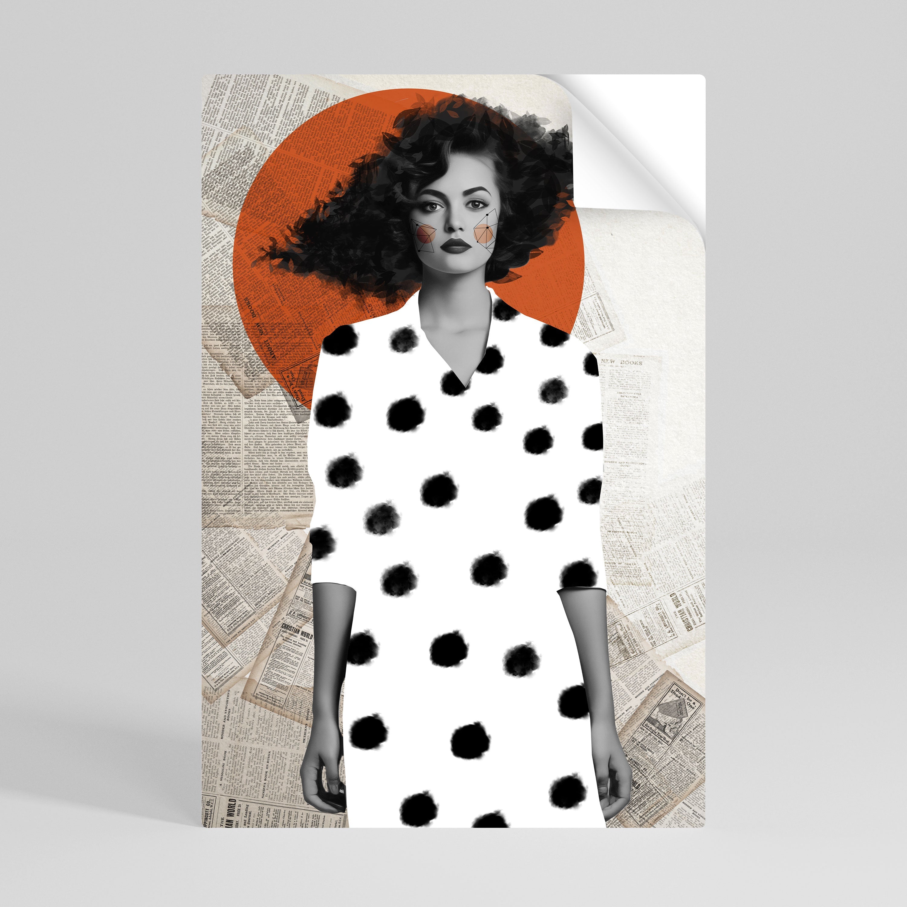 CLASSIC COOL DOTS Vertikales Poster zum Abziehen und Aufkleben