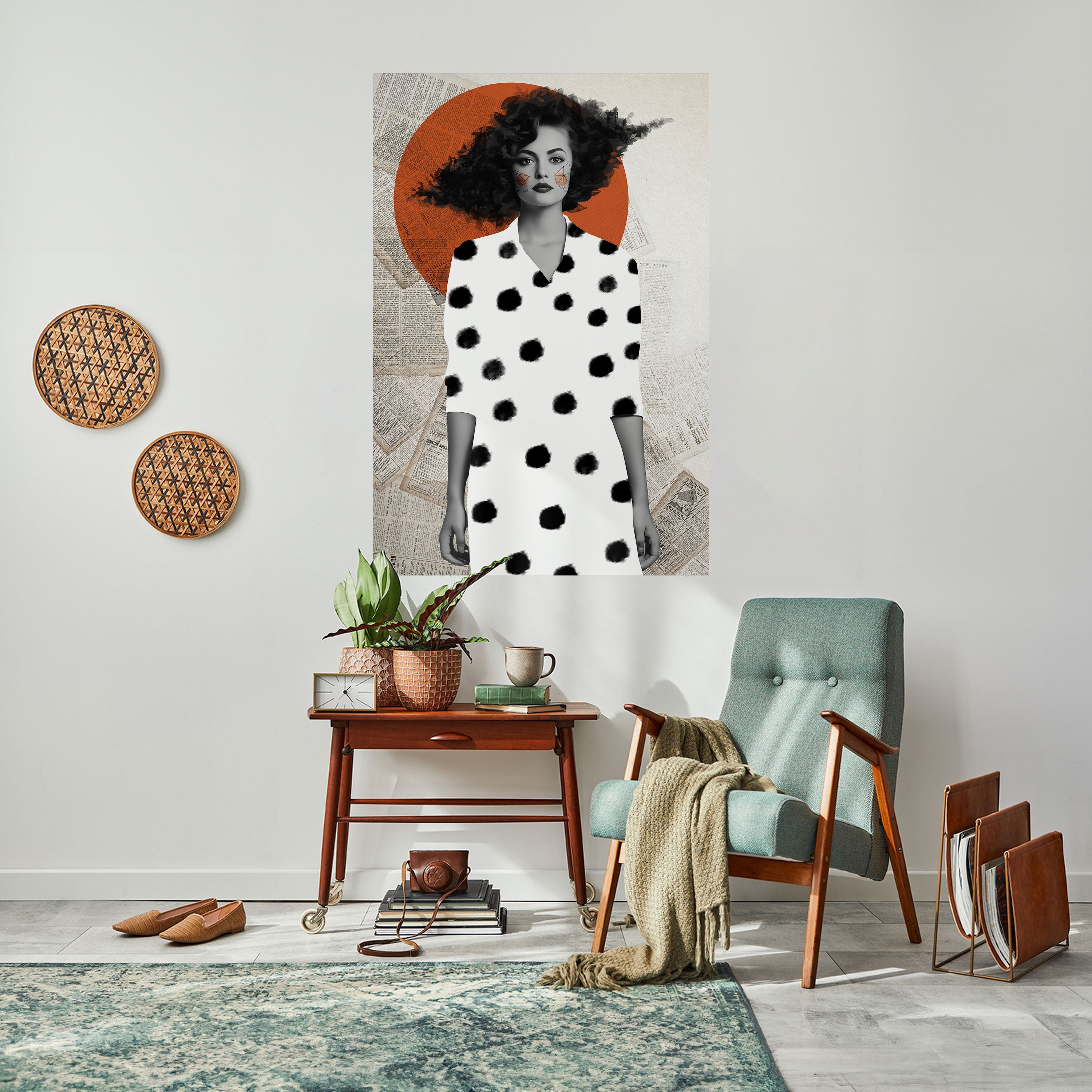 CLASSIC COOL DOTS Vertikales Poster zum Abziehen und Aufkleben