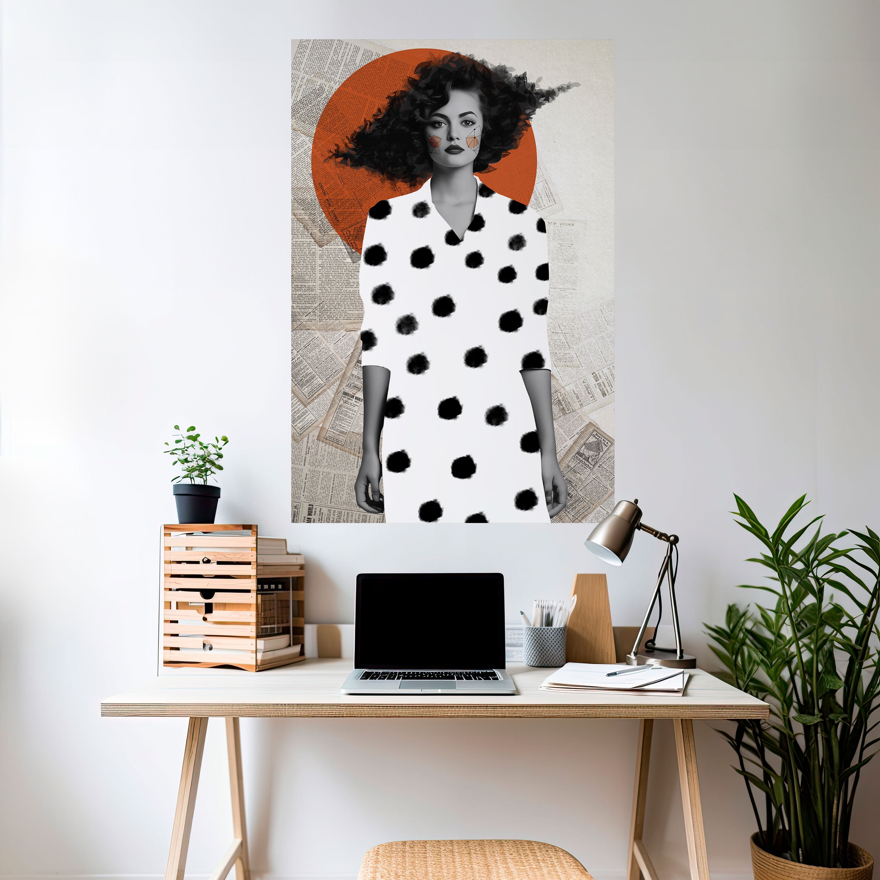 CLASSIC COOL DOTS Vertikales Poster zum Abziehen und Aufkleben