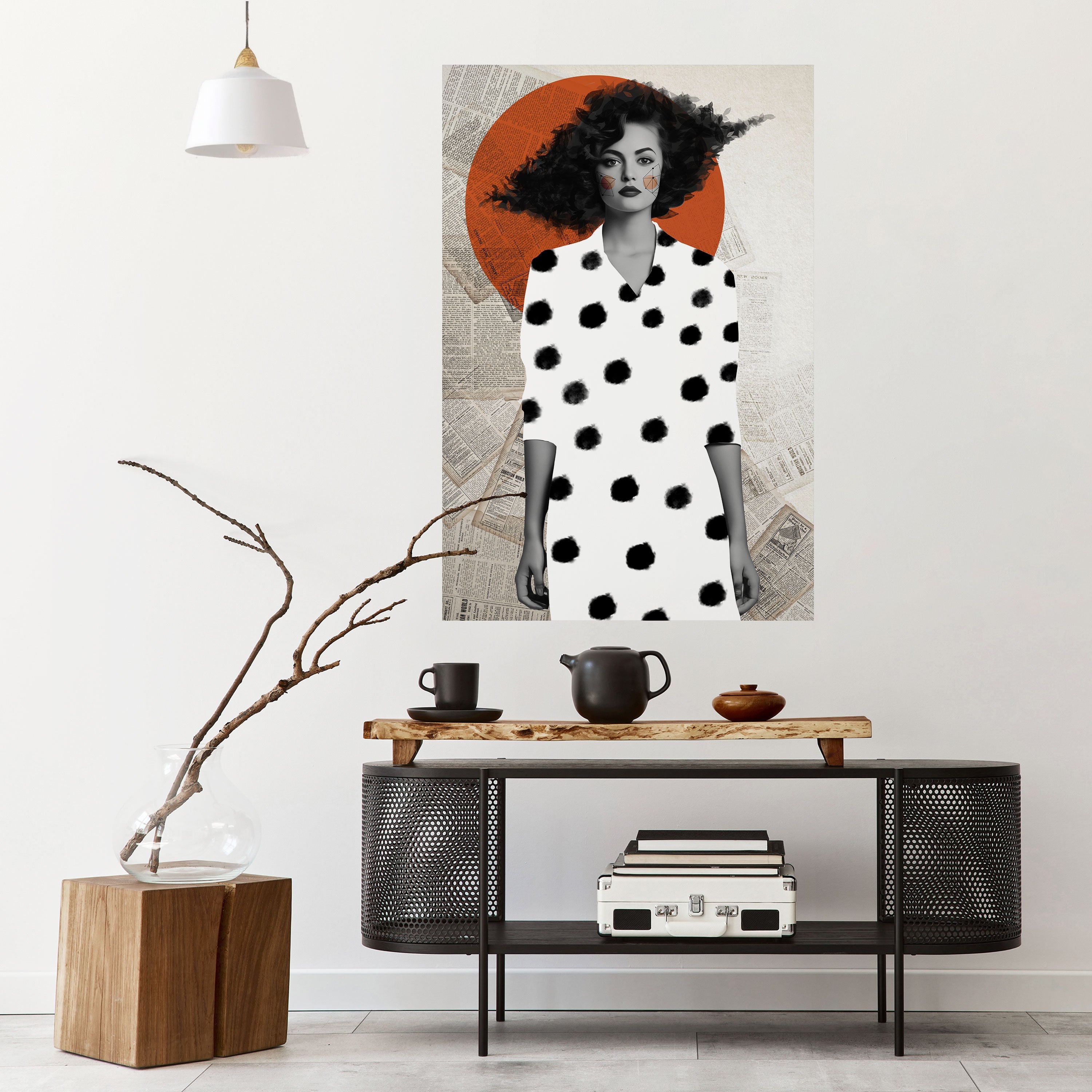 CLASSIC COOL DOTS Vertikales Poster zum Abziehen und Aufkleben