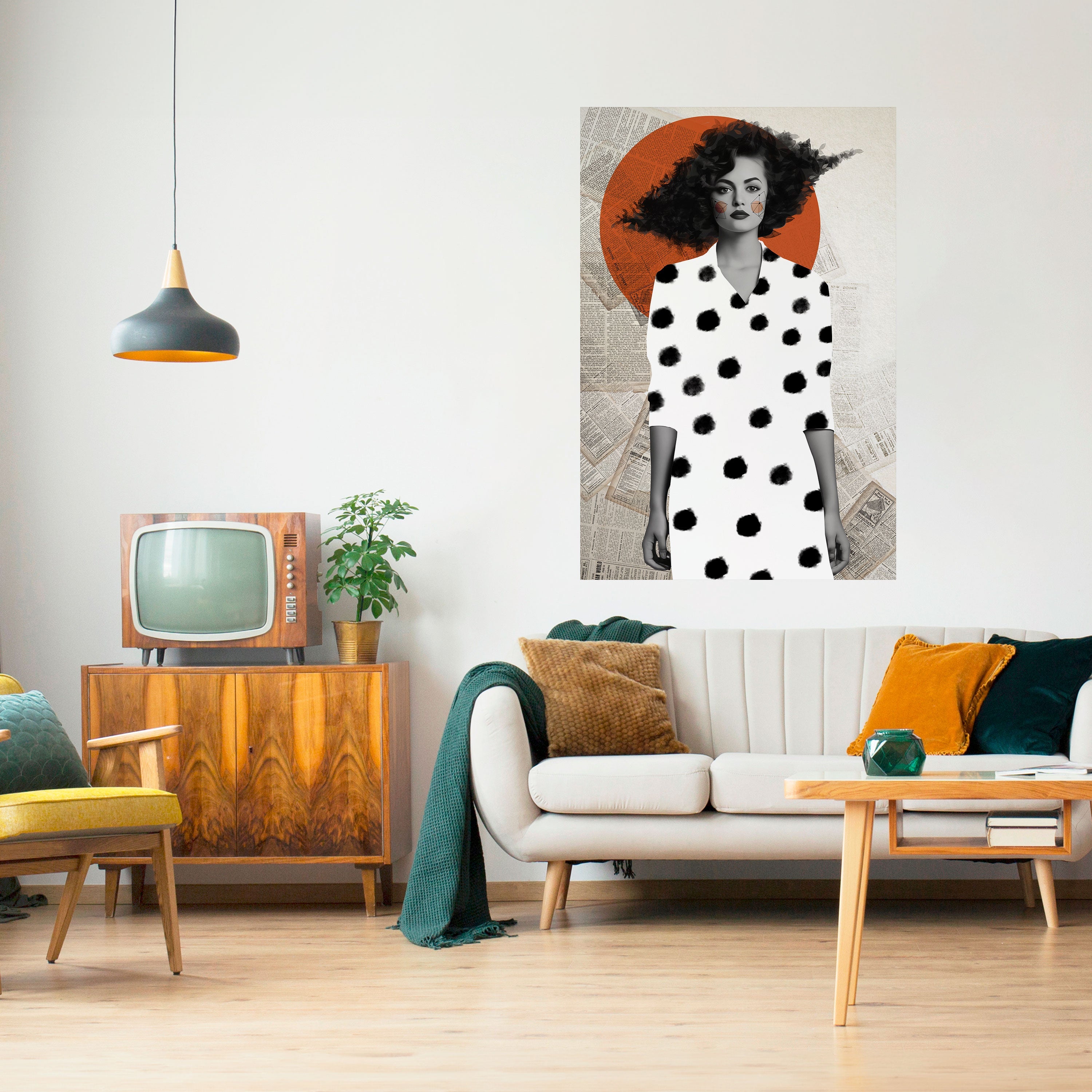 CLASSIC COOL DOTS Vertikales Poster zum Abziehen und Aufkleben