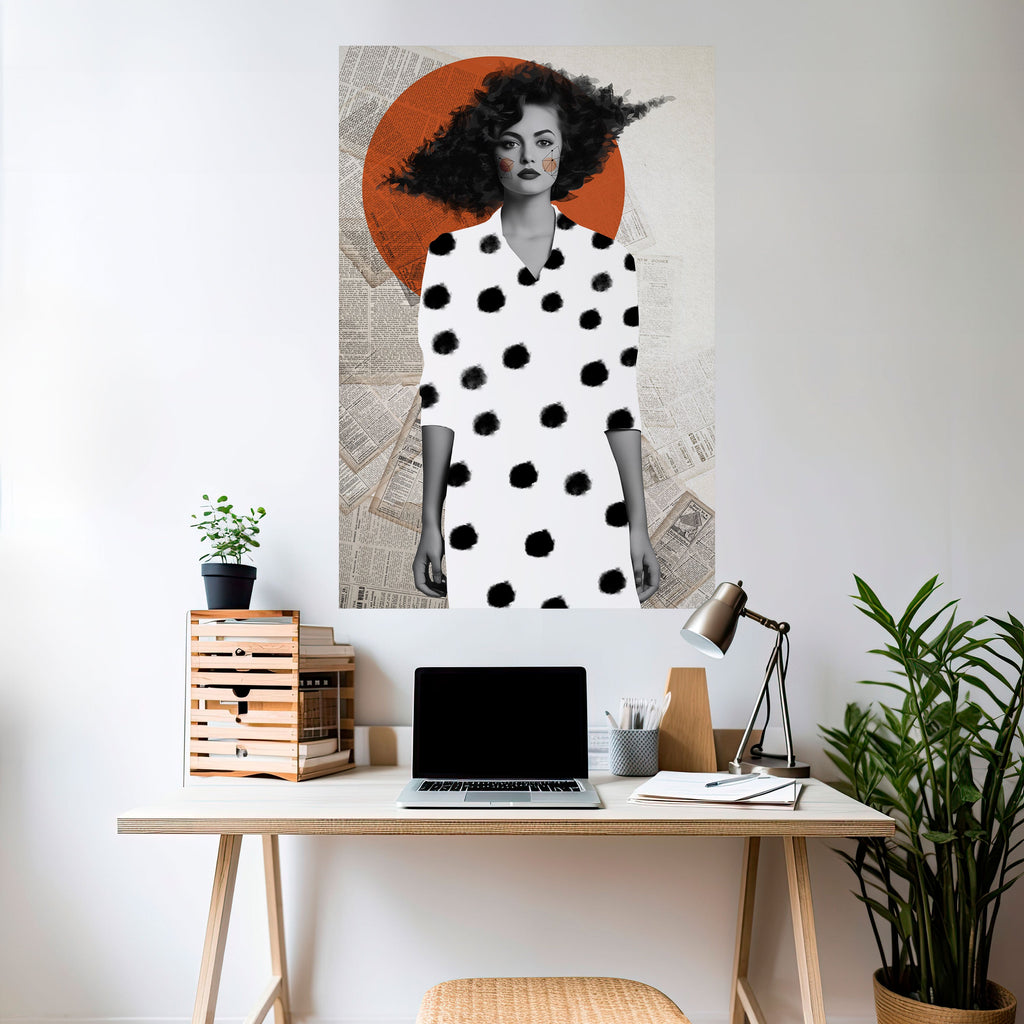 CLASSIC COOL DOTS Vertikales Poster zum Abziehen und Aufkleben