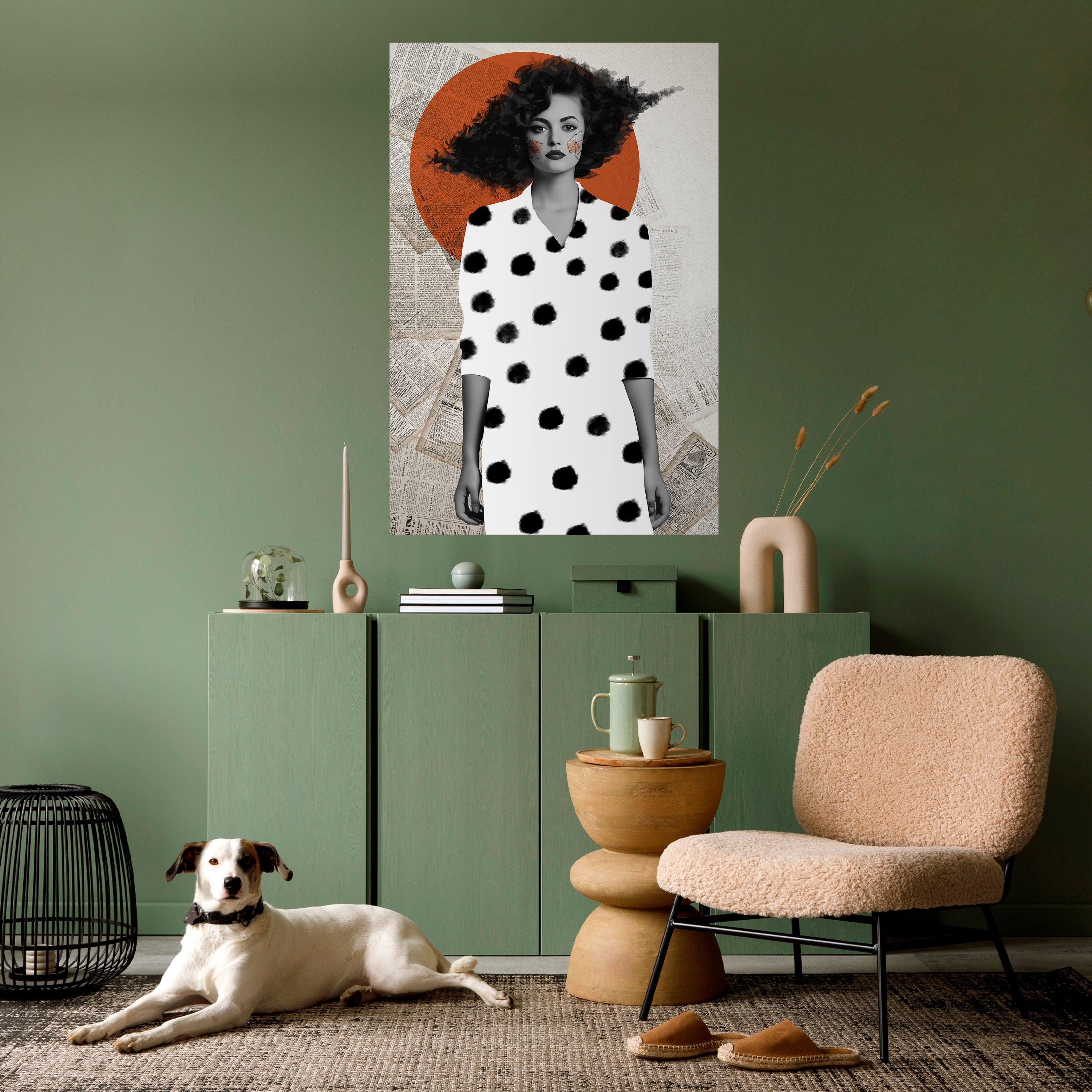CLASSIC COOL DOTS Vertikales Poster zum Abziehen und Aufkleben