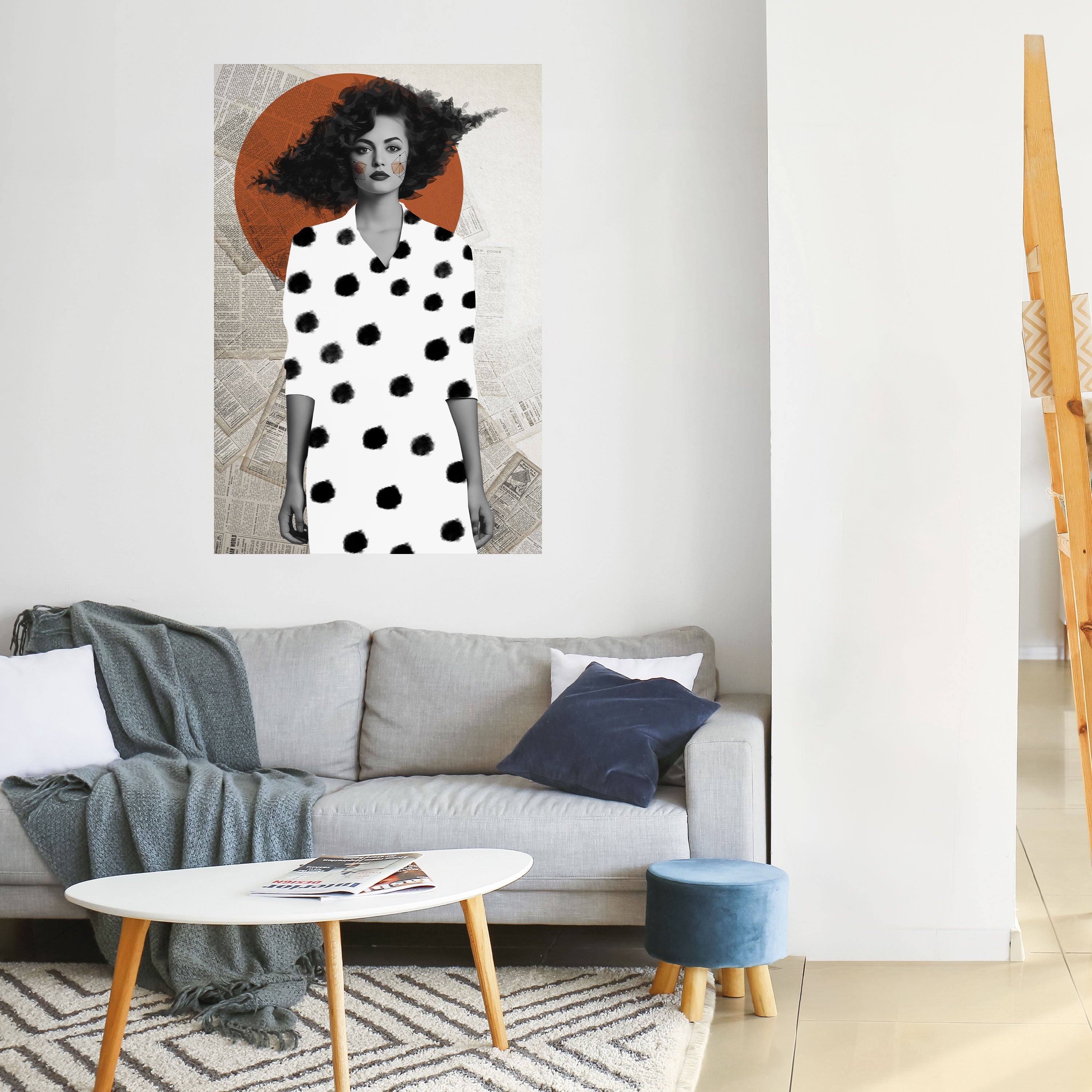 CLASSIC COOL DOTS Vertikales Poster zum Abziehen und Aufkleben