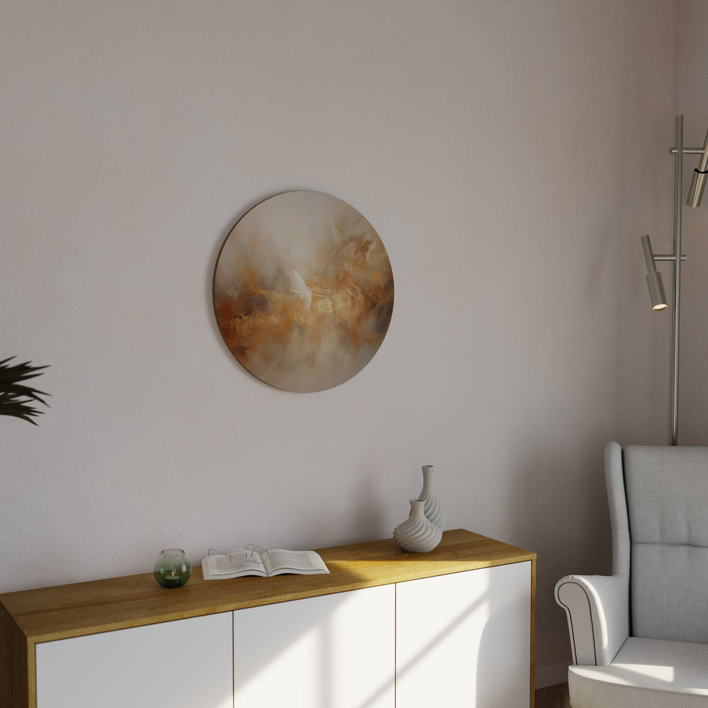 AMBER WHISPERS Runde Wanddekoration Ø 69 cm