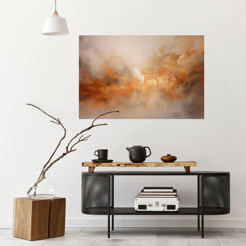 AMBER WHISPERS Selbstklebendes Horizontal-Poster