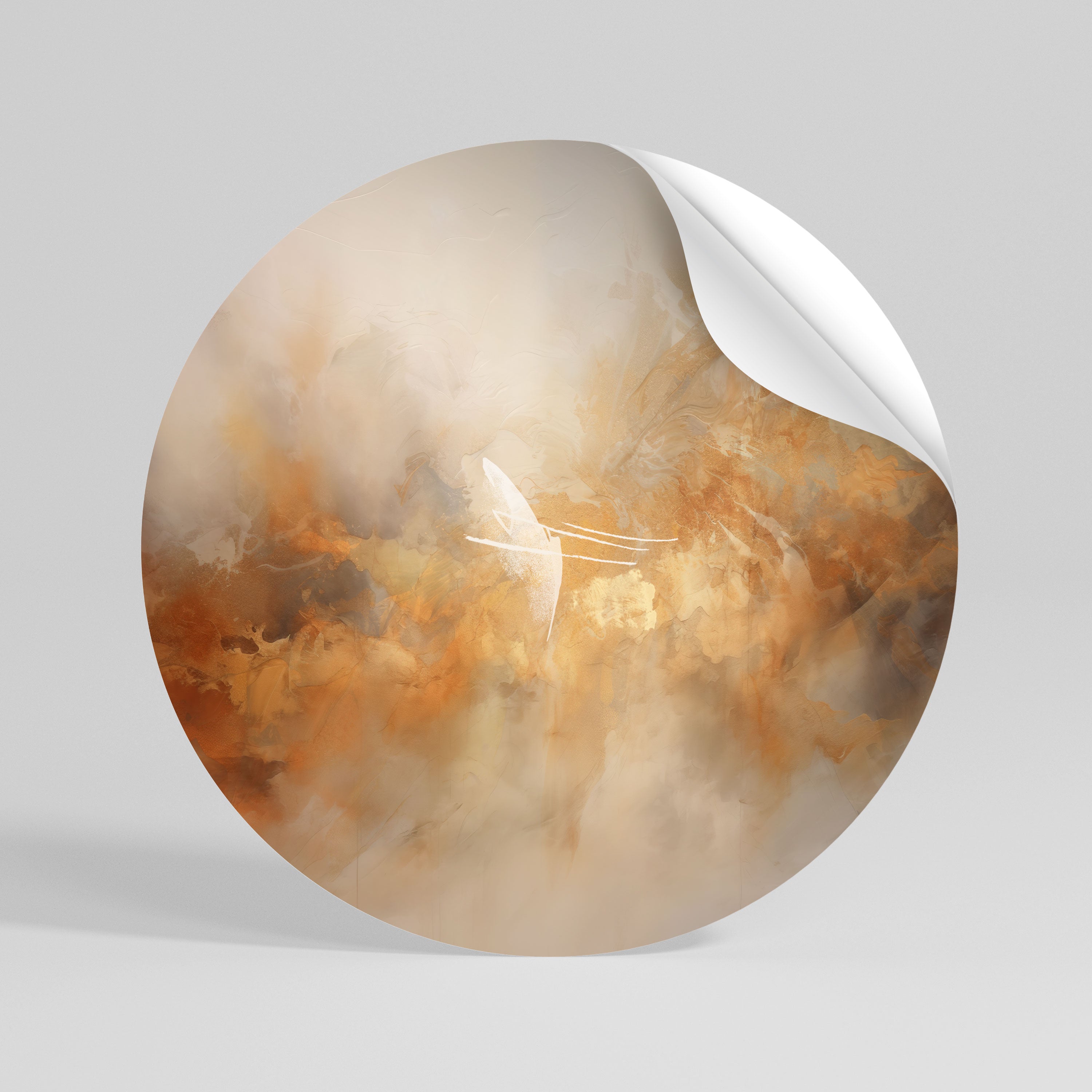 AMBER WHISPERS Runder Wandsticker zum Abziehen und Aufkleben