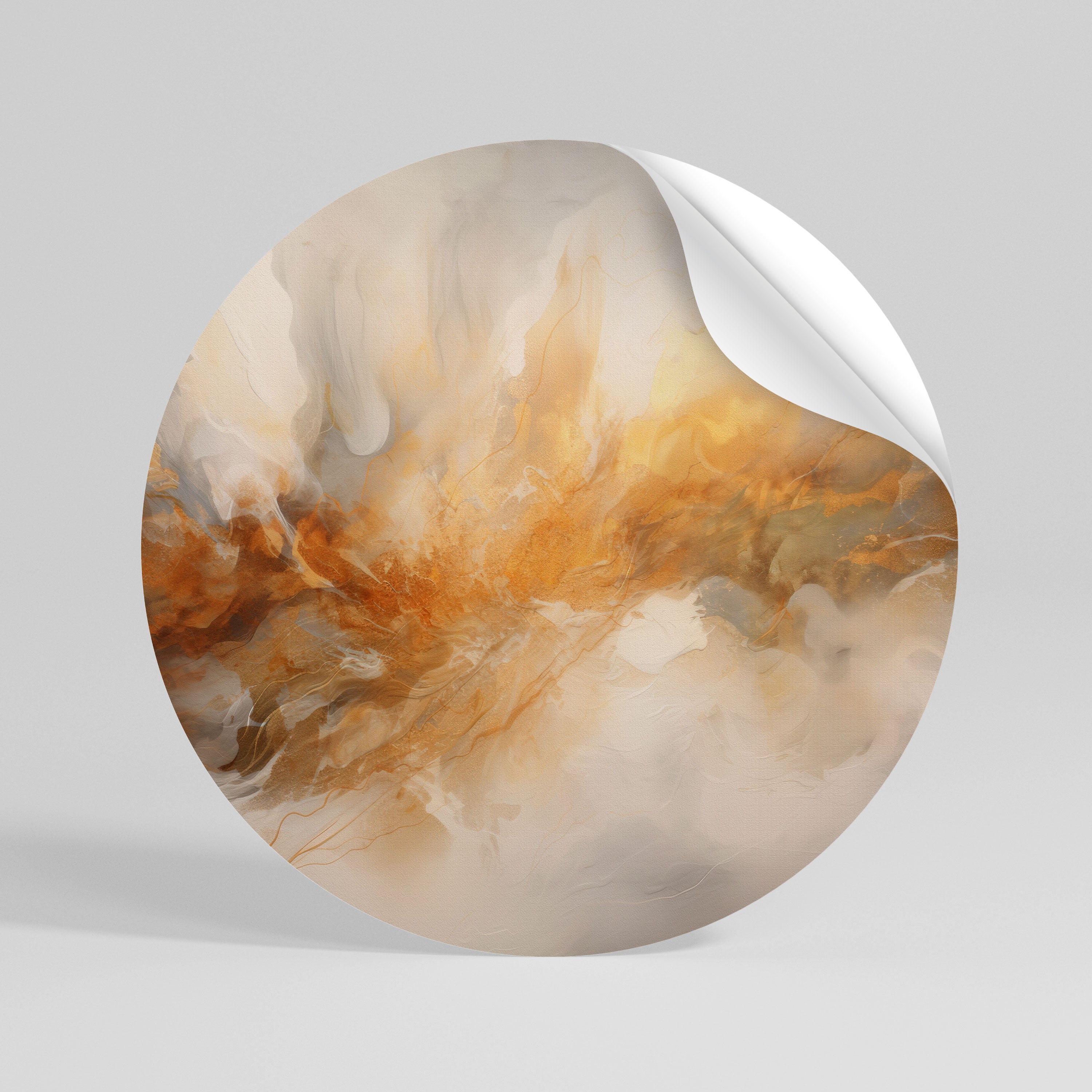 MOLTEN MELODIES Runder Wandsticker zum Abziehen und Aufkleben