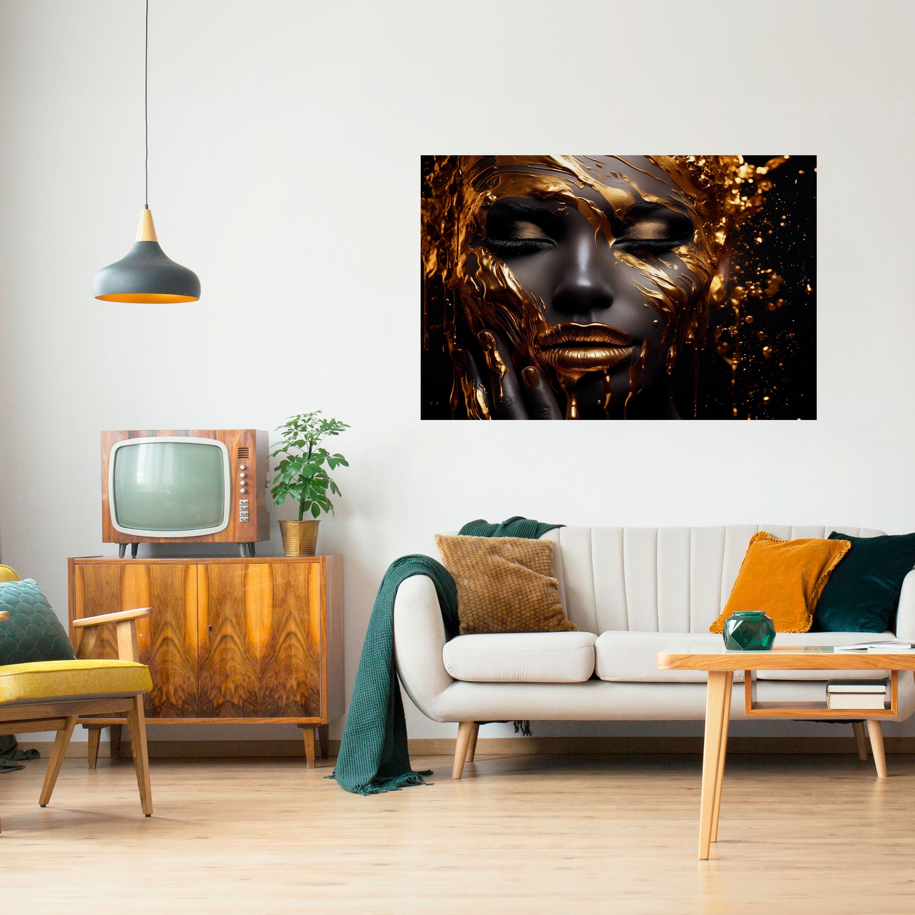 GOLDEN GODDESS Peel and Stick Horizontal Poster