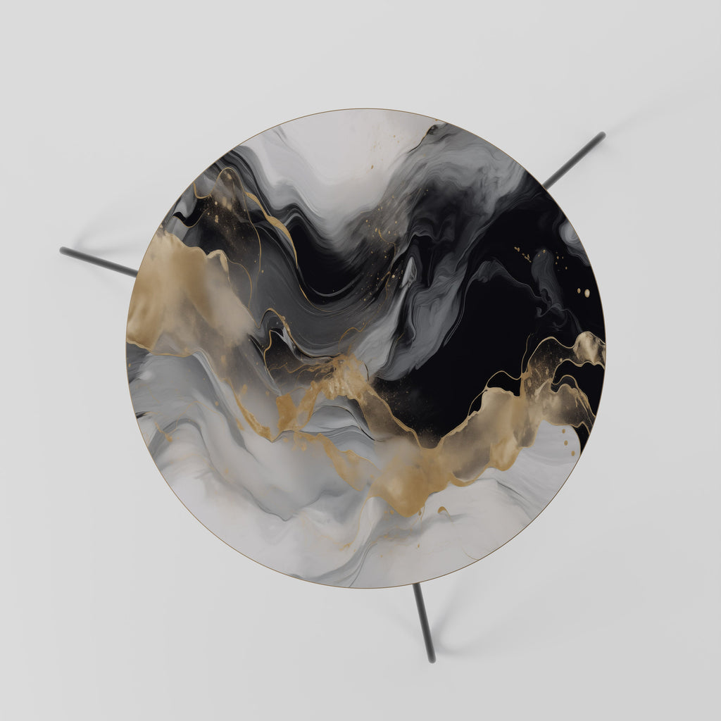 Schwarz-weißer Couchtisch CONFLUENCE 60