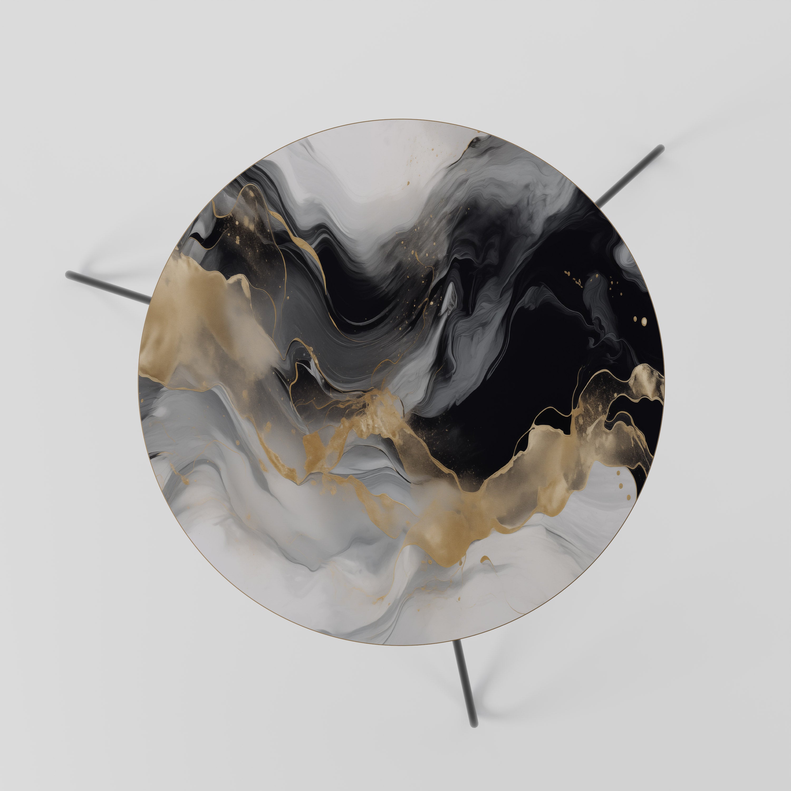 Schwarz-weißer Couchtisch CONFLUENCE 60