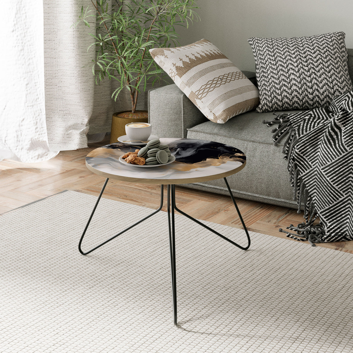 BLACK AND WHITE CONFLUENCE Couchtisch
