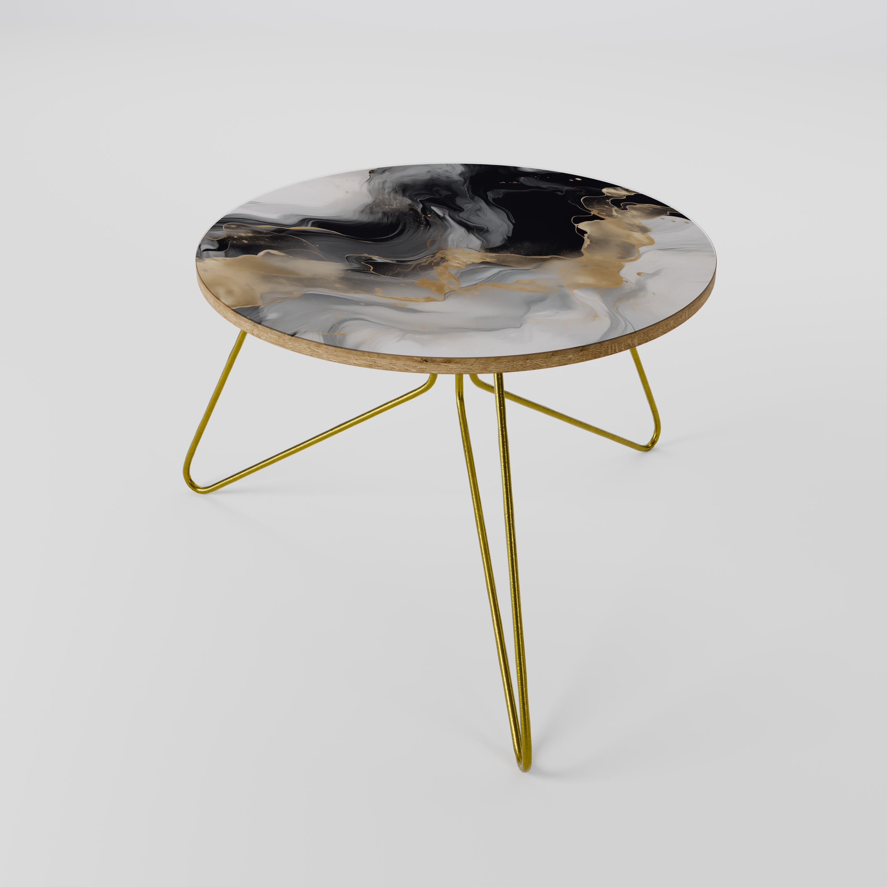 Schwarz-weißer Couchtisch CONFLUENCE 60