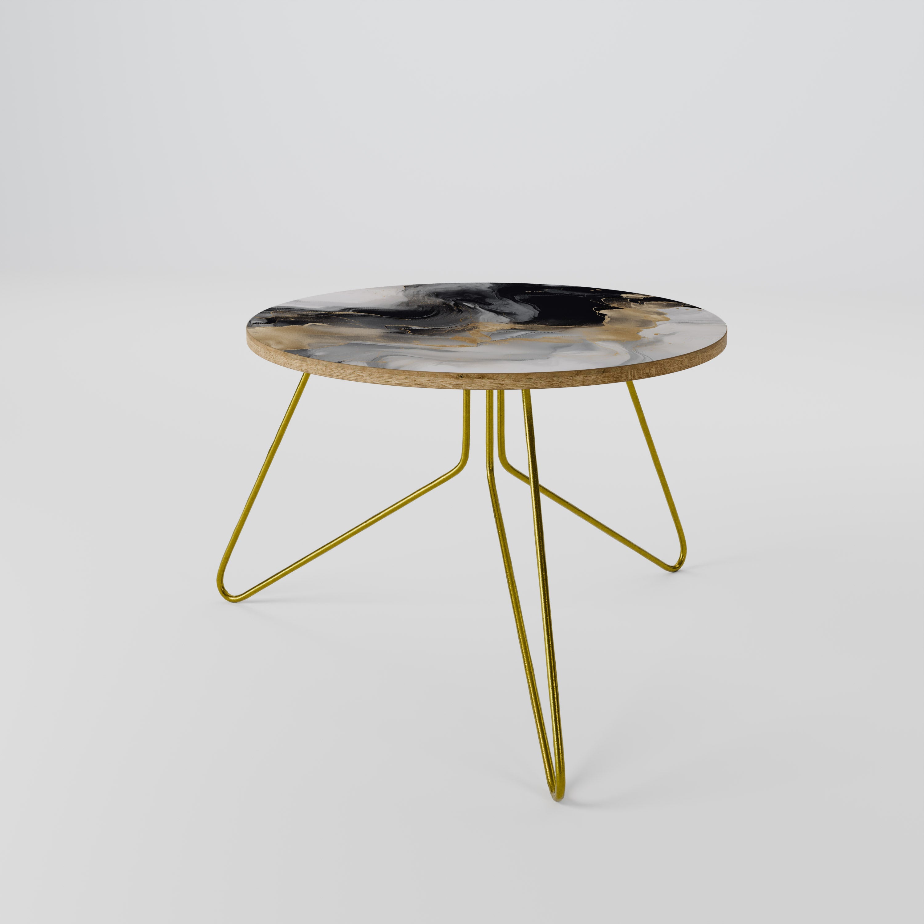 Schwarz-weißer Couchtisch CONFLUENCE 60