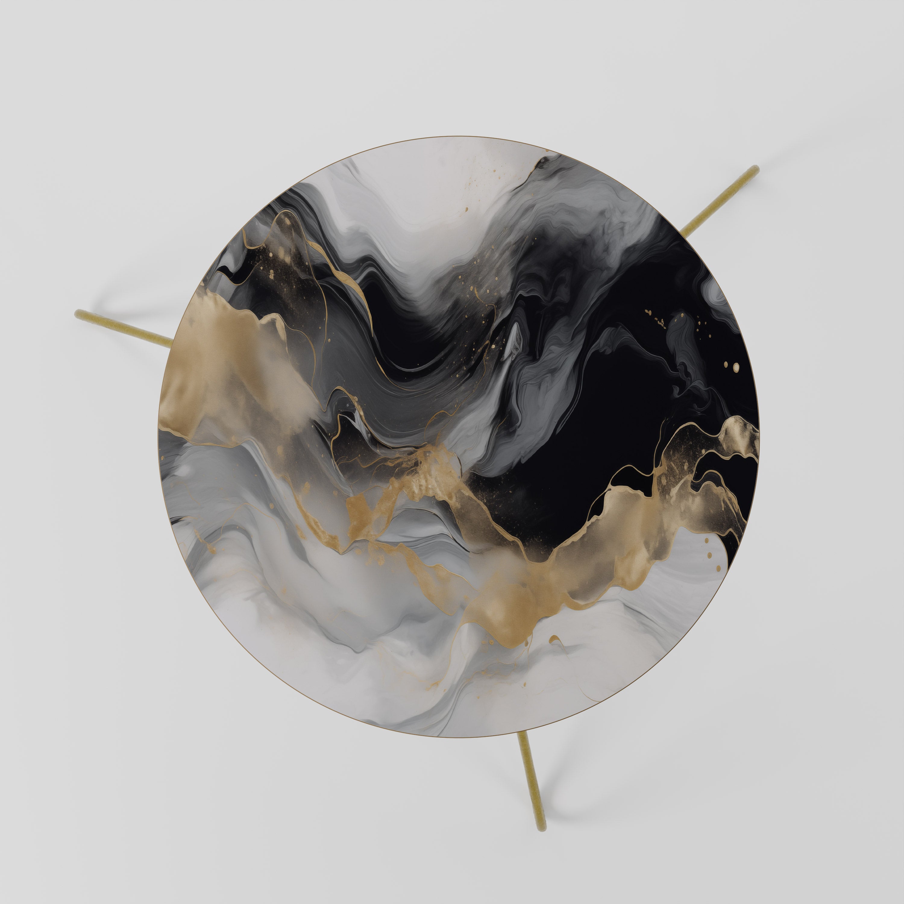 Schwarz-weißer Couchtisch CONFLUENCE 60