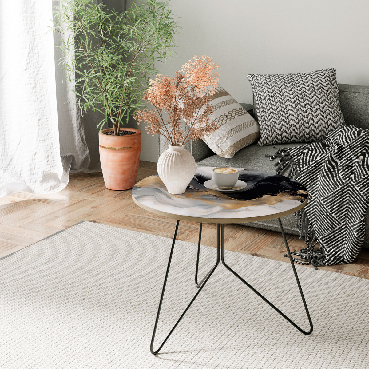 BLACK AND WHITE CONFLUENCE Couchtisch